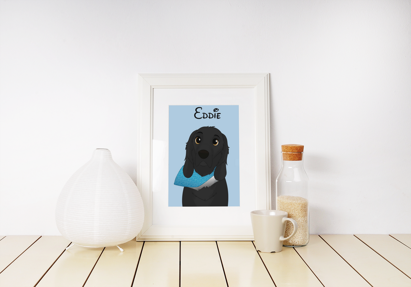Custom Cartoon Pet Art Framed Poster