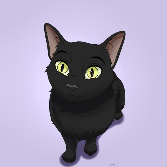 Custom Cartoon Pet Art Digital Image