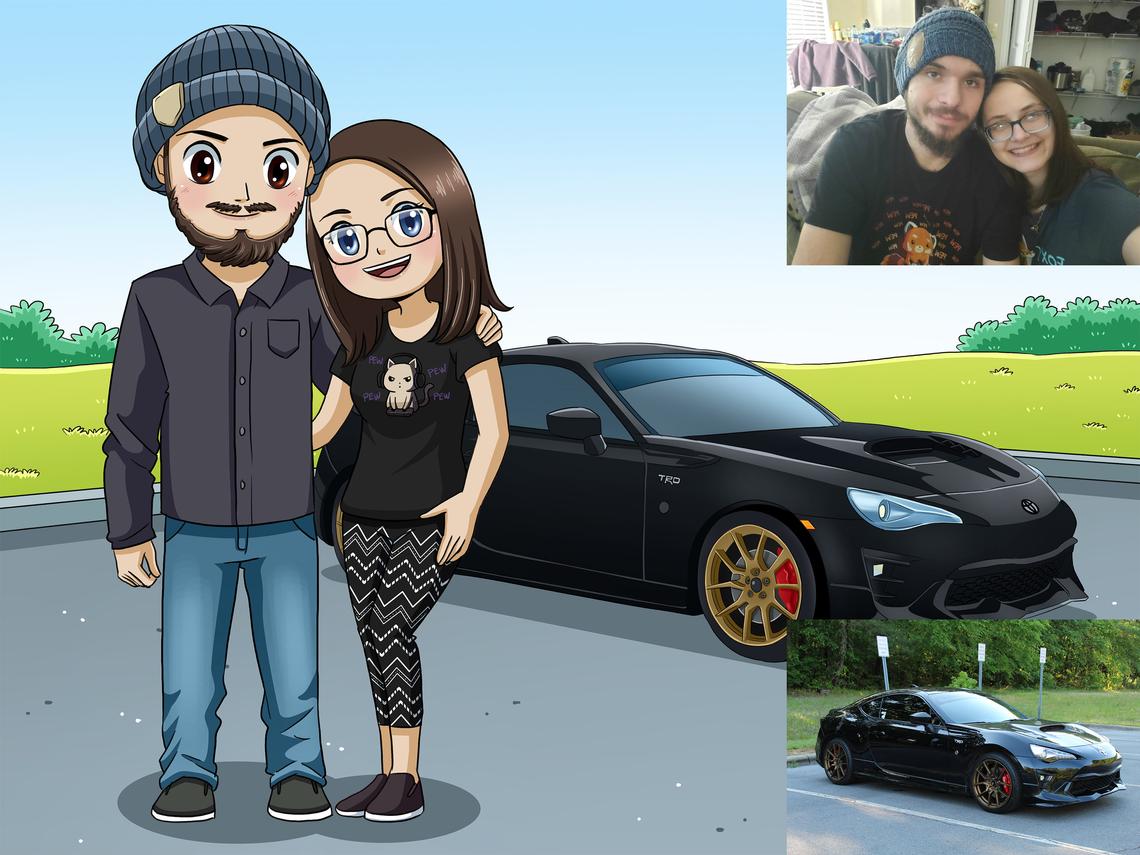 Custom Chibi Digital Image - Toonized