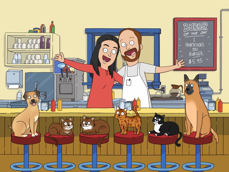 Custom Bob's Burgers Style Unframed Poster - Toonized