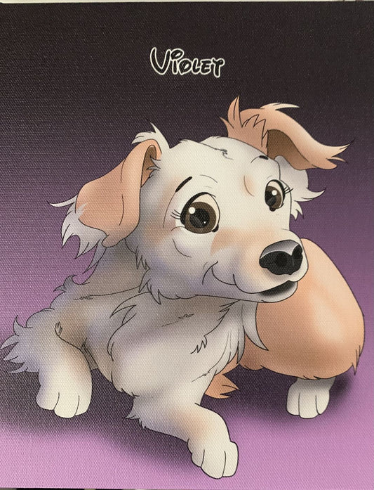 Custom Cartoon Pet Art Digital Image