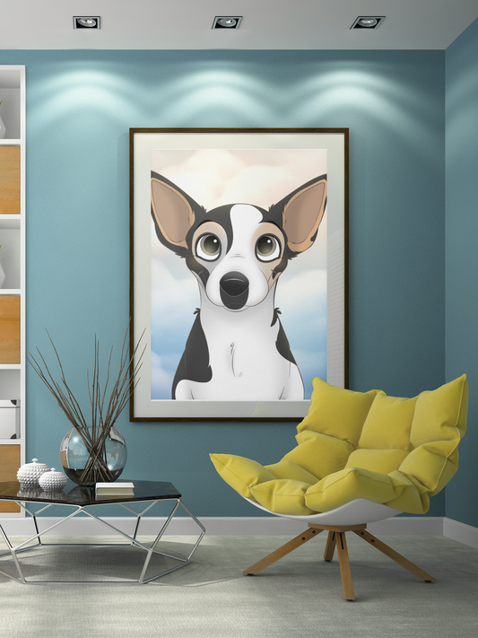 Custom Cartoon Pet Art Framed Poster