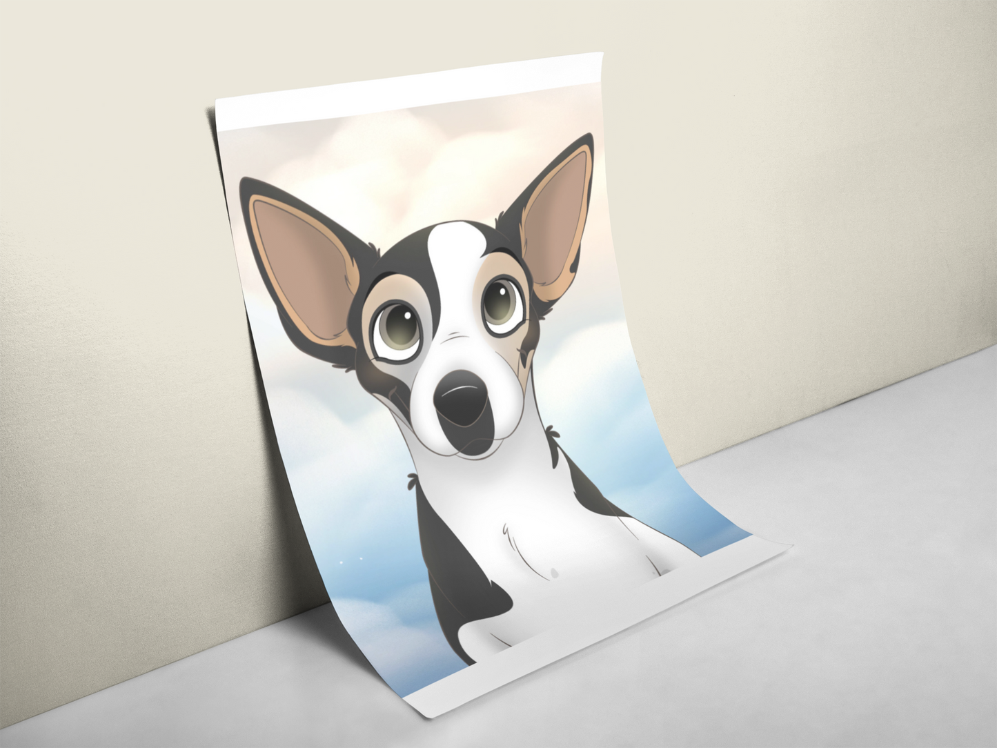 Custom Cartoon Pet Art Unframed Poster