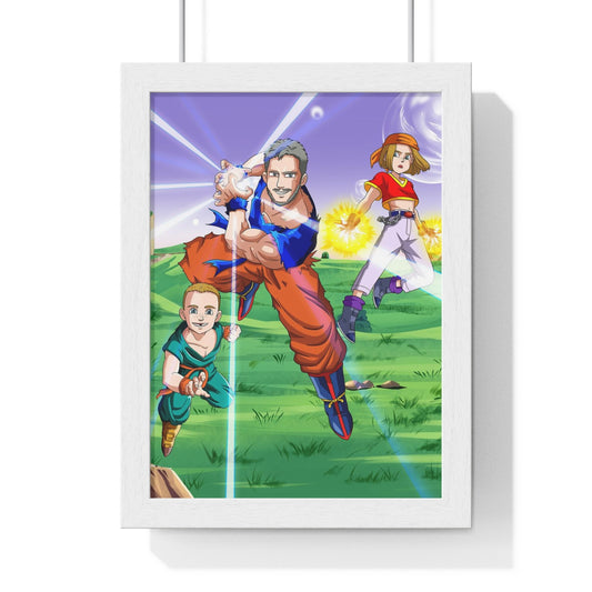 Custom Saiyan Style Framed Poster - Toonized