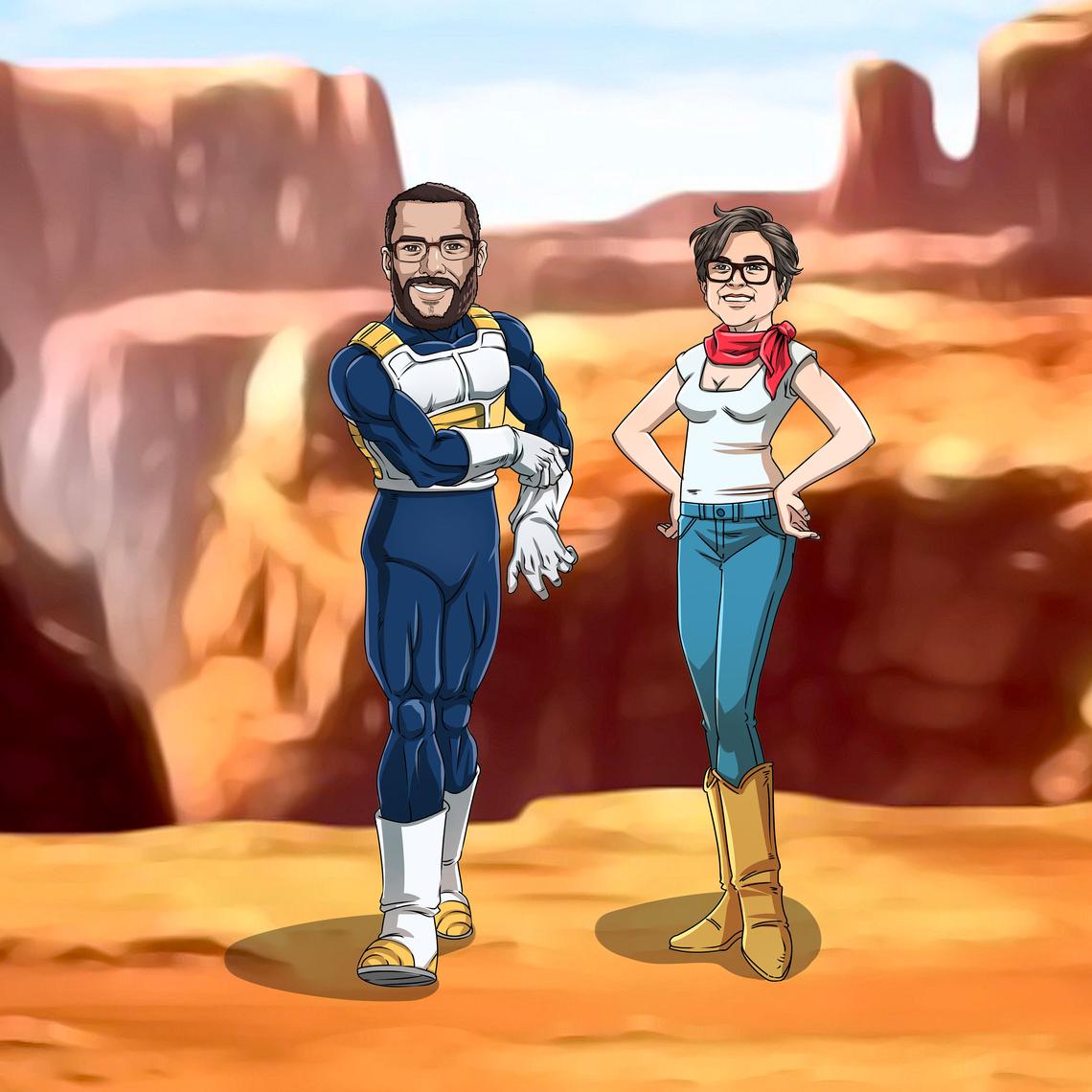 Custom Saiyan Style Digital Image - Toonized