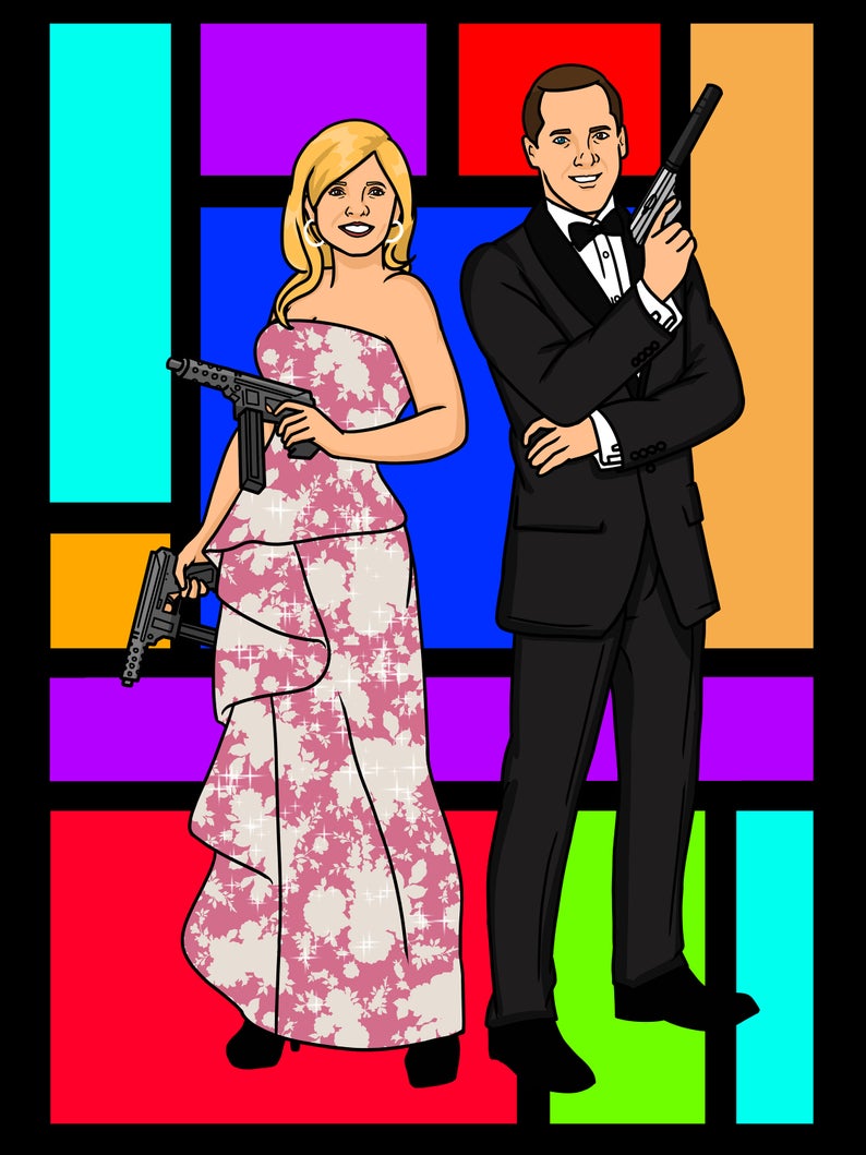 Custom Archer Style Framed Poster - Toonized
